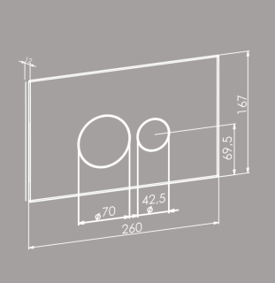 Кнопка смыва Boheme 668-SGM оружейная сталь